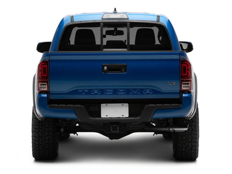 Raxiom Toyota Tacoma 2016-2023 XW Series Sequential LED Tail Lights with Black Housing and Red Lens