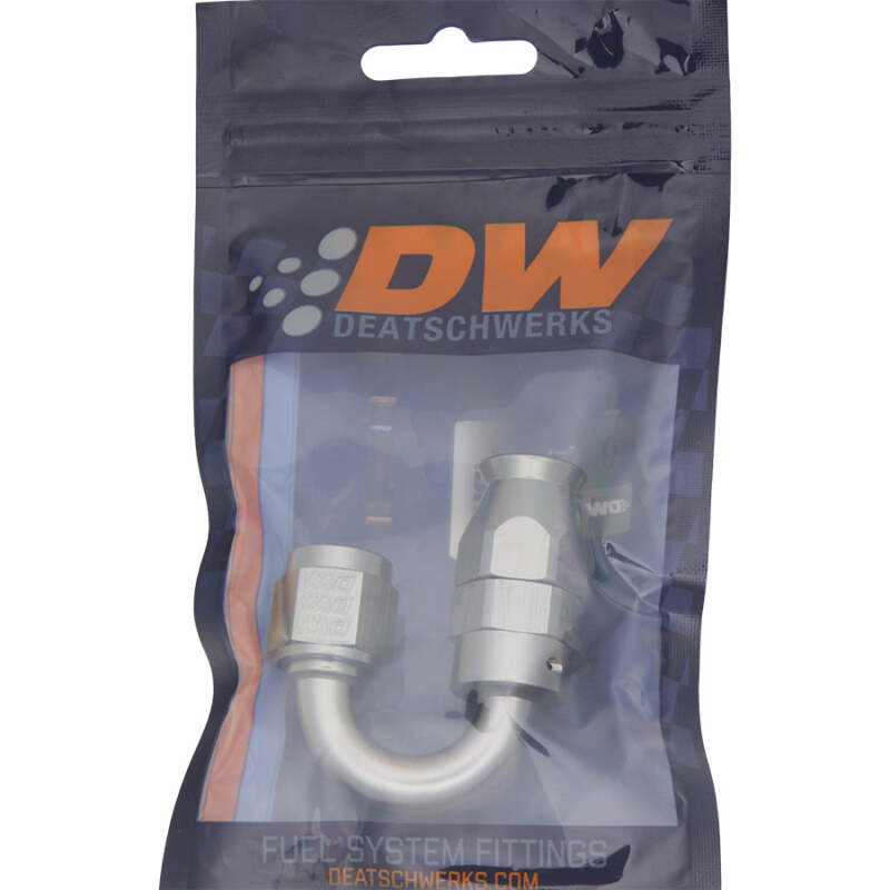 DeatschWerks 6AN Female Swivel 180-Degree PTFE Hose End, DWK6-02-0853