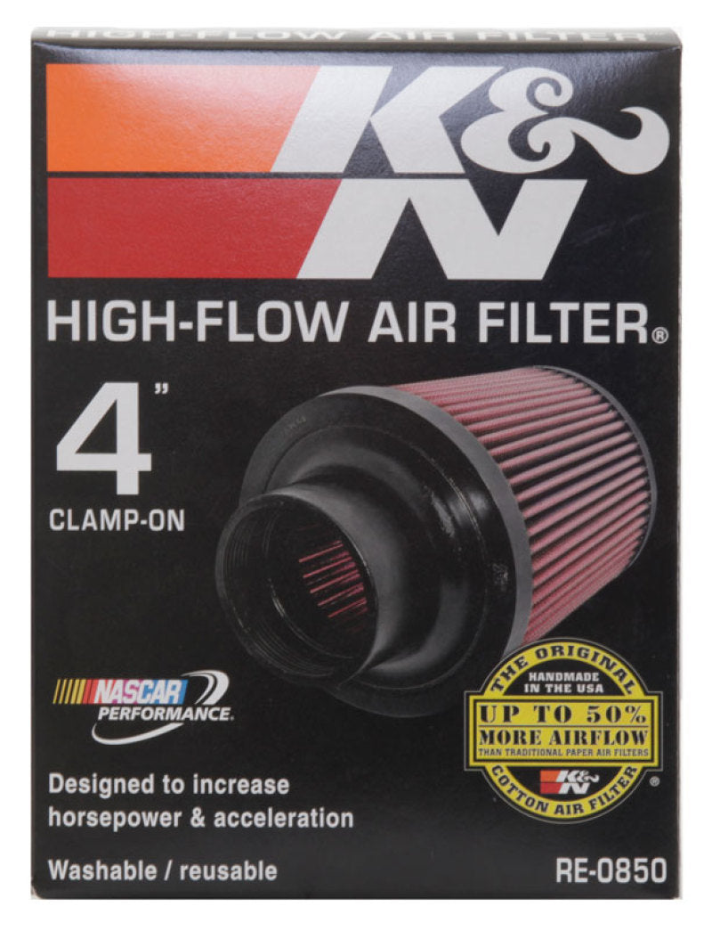 K&N Engineering RE-0850 Universal Air Filter, 4-Inch Flange