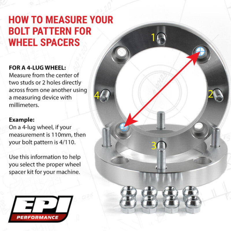 EPI 4/156 Wheel Spacer 1.5 in. 10mm.
