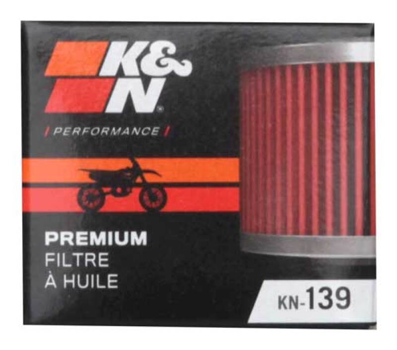 K&N Engineering KN-139 Premium Powersports Oil Filter for Suzuki, Kawasaki and Arctic Cat