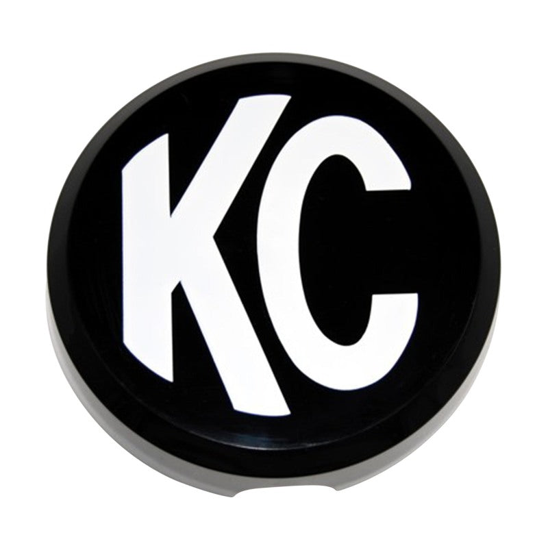 KC HiLiTES KCL5105 6-Inch Black Plastic Light Cover with White KC Logo