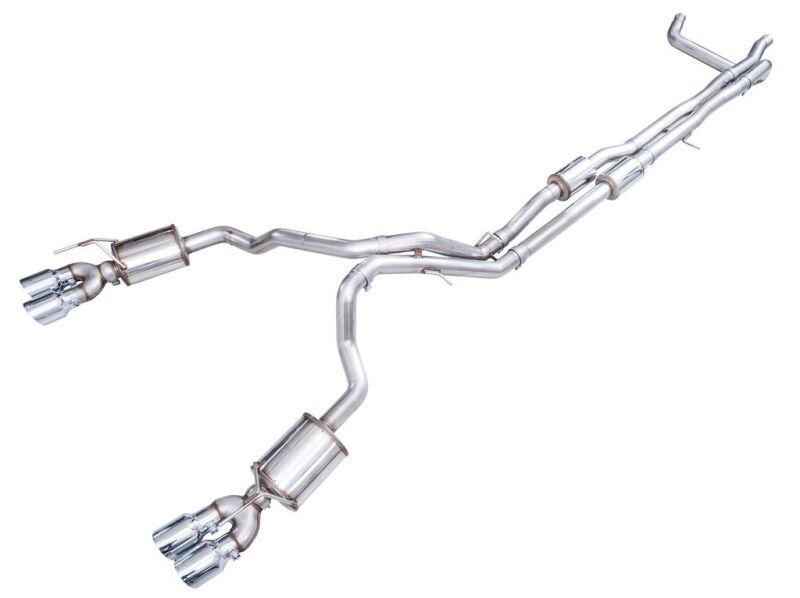 AWE Tuning 2021+ Chevy Suburban/GM Yukon XL 6.2L 0FG Edition Cat Back Exhaust with Quad Chrome Silver Tips