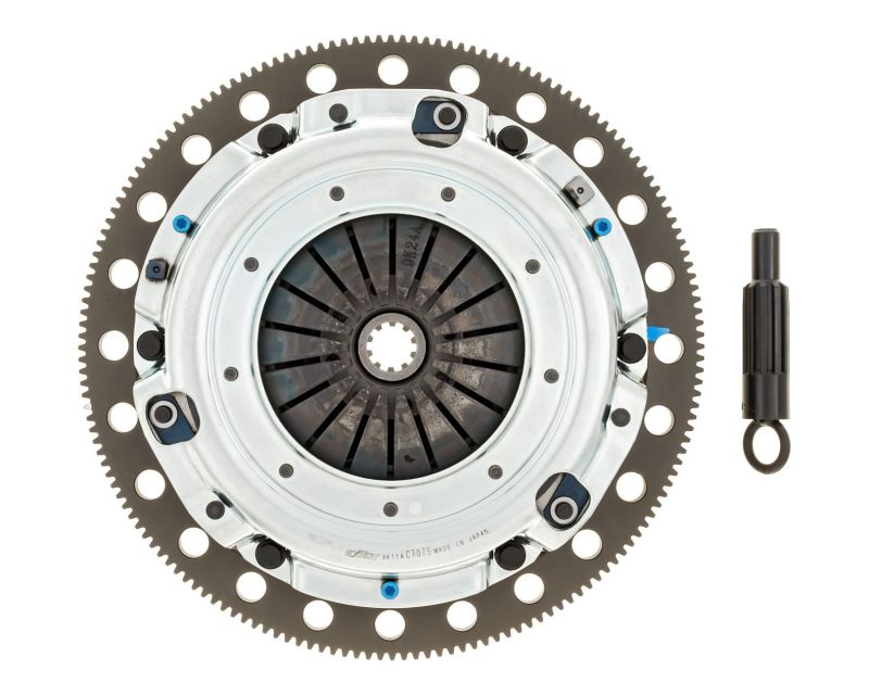 Exedy exeET05SRFB Twin Disc Organic Clutch - 8-Bolt Crank, 10-Spline Input Shaft