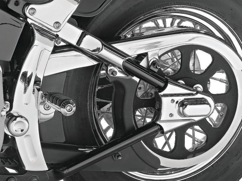 Kuryakyn Boomerang Frame Covers for 2000–2007 Harley-Davidson Softail, Chrome – Part KUR7851