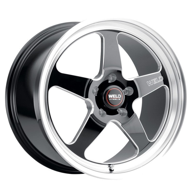 Weld 18x5 Ventura Drag 5x112 ET-23 BS2.1 Gloss BLK MIL DIA 78.1