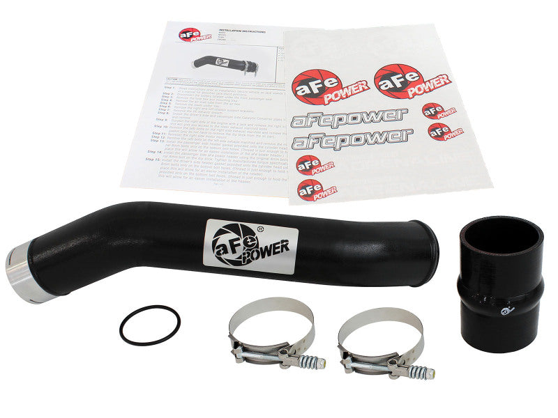 aFe BladeRunner 3-Inch Aluminum Hot Charge Pipe, Part Number 46-20148-B, for 2011–2016 Ford 6.7L Power Stroke Diesel Trucks