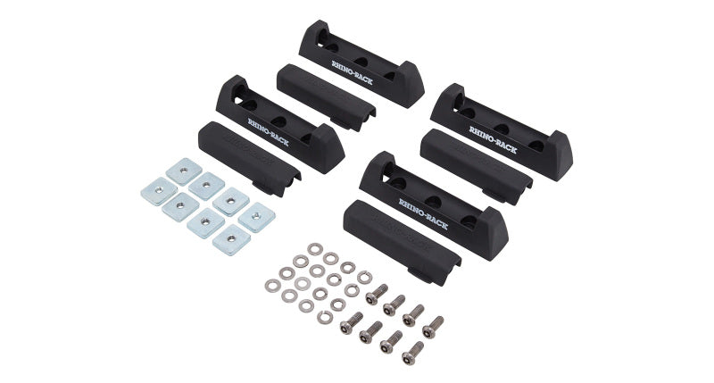 Rhino-Rack rhrQMFK02 Quick Mount Leg Base & Cover Kit with Hardware - 4 Pieces