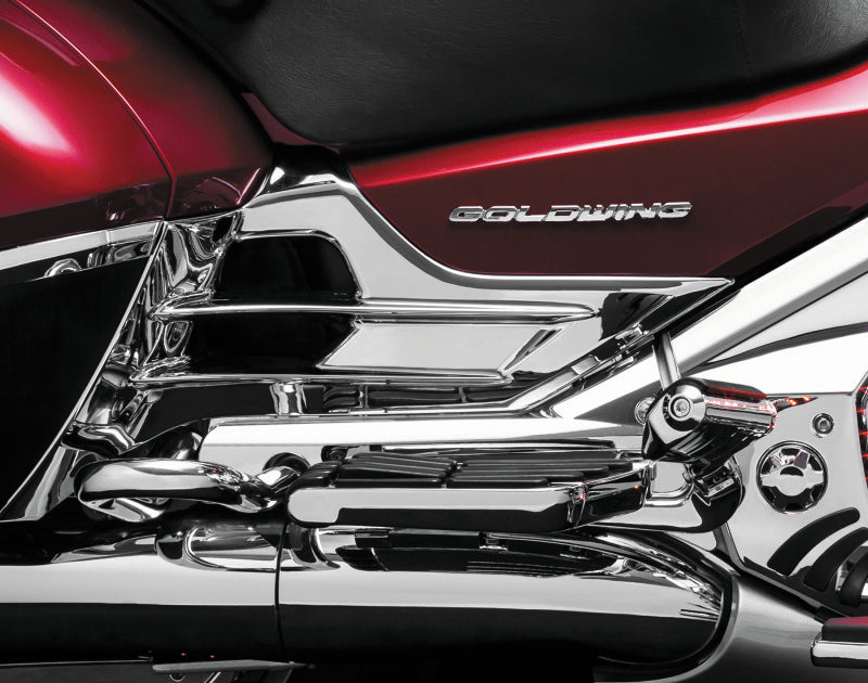 Kuryakyn 7368 Louvered Battery Box Covers for 2012-2017 Honda GL1800 Gold Wing, Chrome