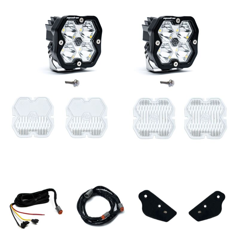 Baja Designs Squadron Sport 2.0 A-Pillar Kit UP for 2021-2022 Ford Bronco and Raptor - Clear
