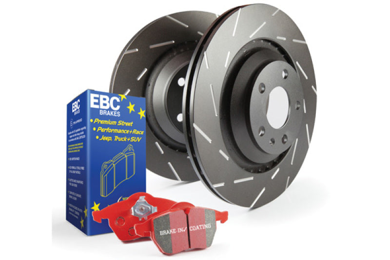 EBC S4 Redstuff Brake Pad and USR Slotted Rotor Kit for Acura TL, Part Number ebcS4KR1287
