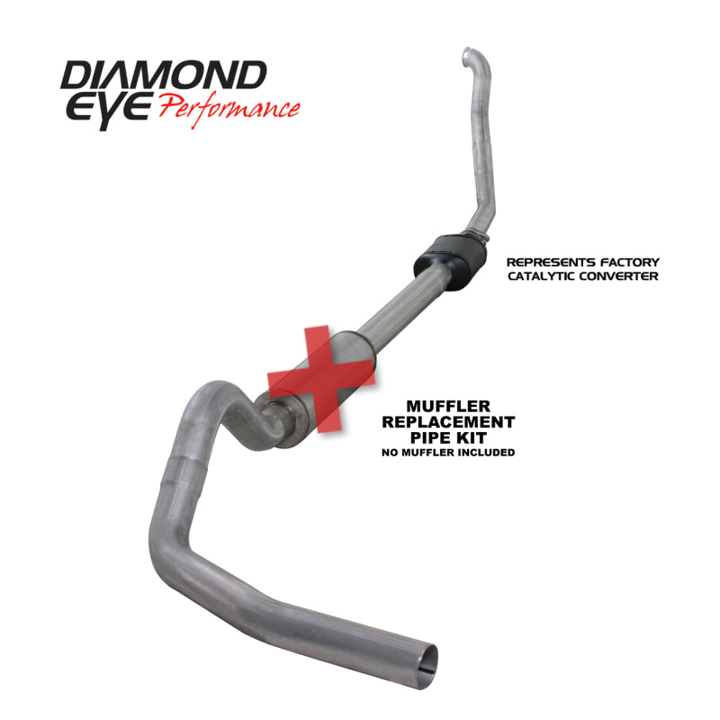 Diamond Eye Performance 95650 4-Inch Aluminized Exhaust System Kit for 1994-1997.5 Ford F-250 and F-350 7.3L Powerstroke