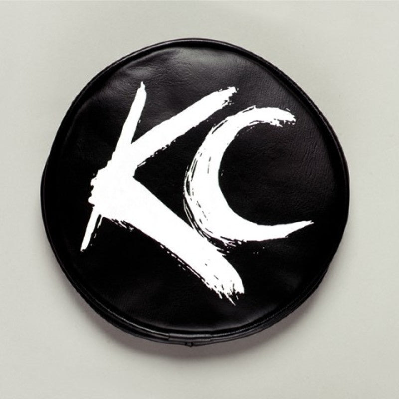 KC HiLiTES 6-Inch Round Soft Vinyl Light Covers, Black with Yellow KC Logo, Pair KCL5102