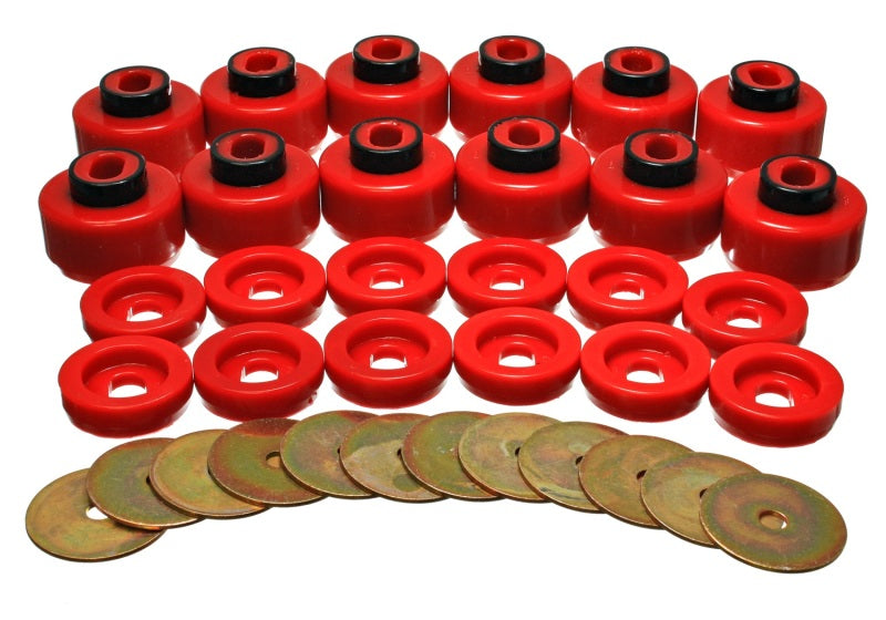 Energy Suspension eng3.4156R Body Mount Set - Red