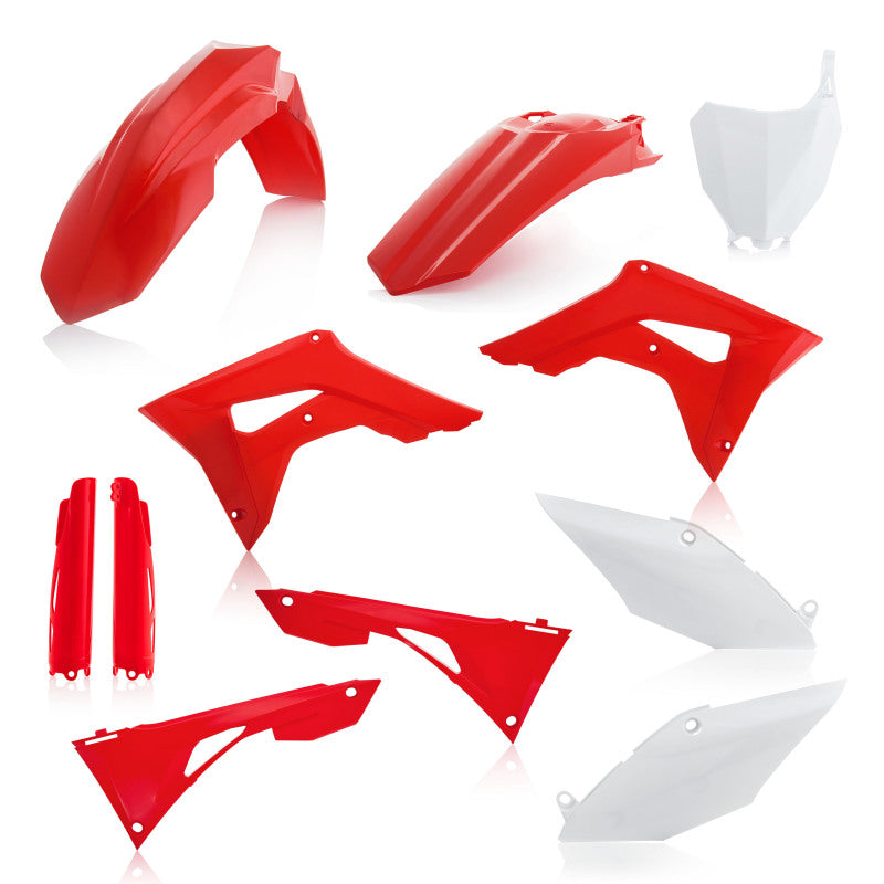 Acerbis Full Plastic Kit for 2019-2021 Honda CRF250R and CRF450R, Red/White
