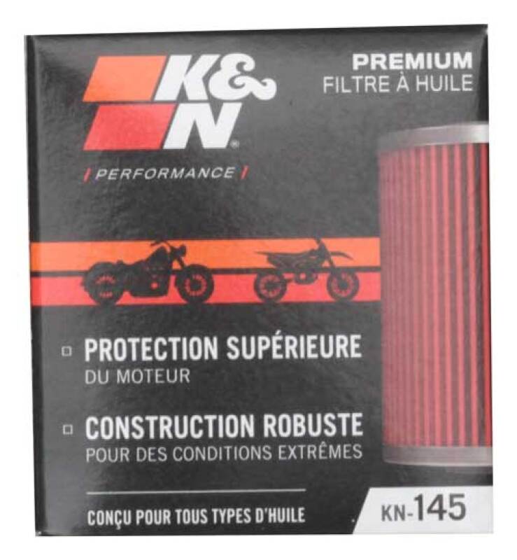 K&N Engineering KN-145 Premium Powersports Oil Filter for Yamaha, Aprilia, MZ, MUZ, Sachs and Derbi