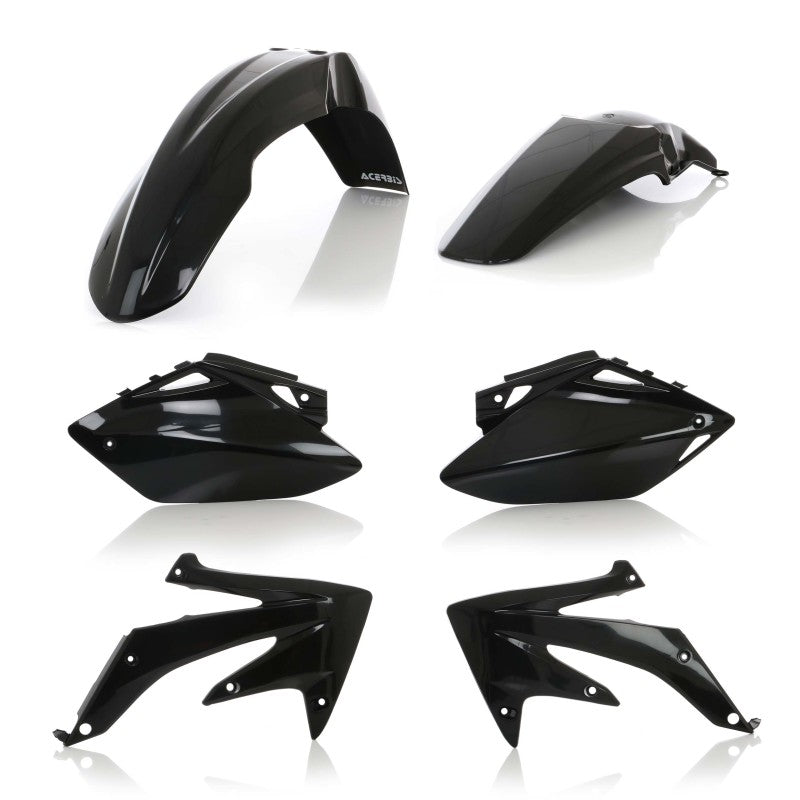 Acerbis Black Plastic Kit for 2007-2008 Honda CRF450R - Part Number ACB2082050001