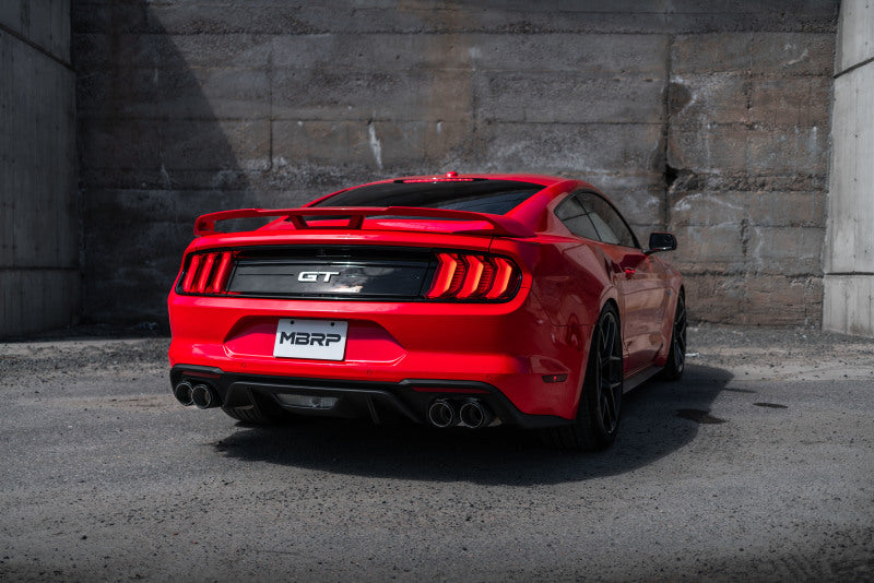 MBRP Armor Pro Cat-Back Exhaust System S72093CF for 2018-2022 Ford Mustang GT 5.0 with Quad-Tip Active Exhaust