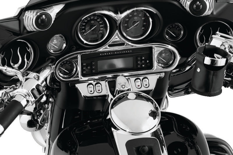 Kuryakyn 3765 Stereo Accent for 1996-2013 Harley-Davidson FL Touring Models, Chrome