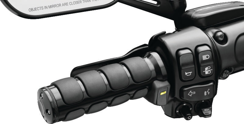 Kuryakyn 6472 Heated ISO Grips for Throttle-by-Wire, Gloss Black