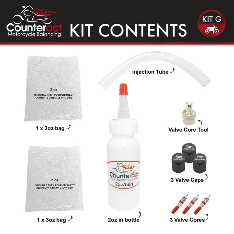 Counteract Motorcycle Balancing Bead DIY Kit - Includes (2) 2oz Bags and (1) 3oz Bag by Counteract