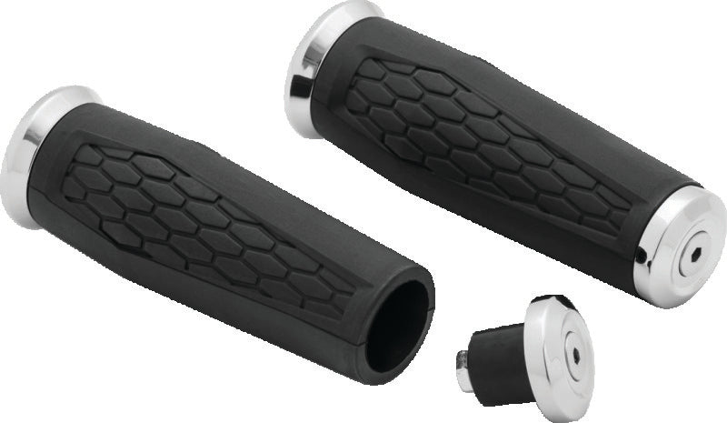 Kuryakyn Hex Grips for 7/8-Inch Handlebars, Universal Chrome - Part Number 5928