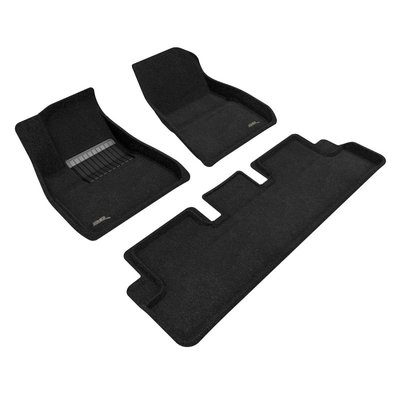3D MAXpider ELEGANT Floor Liners for 2020-2023 Tesla Model 3, Front and Rear, Black - aceL1TL02604709