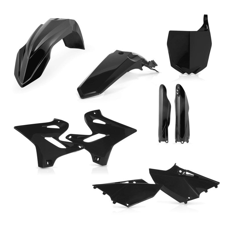 Acerbis Full Plastic Kit for Yamaha YZ125, YZ250, YZ125X and YZ250X, Black - AC2402960001