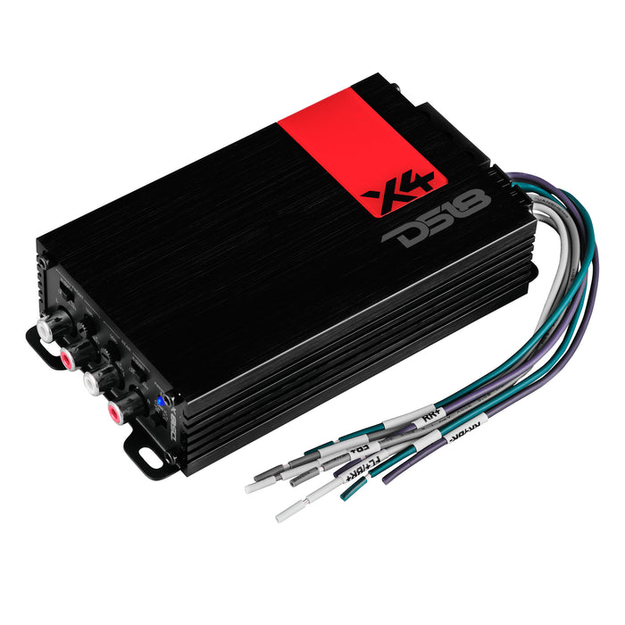 DS18 X 4-Channel Ultra Compact Class D Amplifier 4 x 70 Watts Rms @ 4-ohm SKU: X4