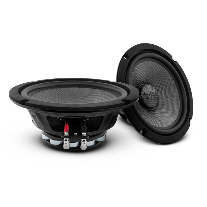 DS18 PRO 8" Neodymium Carbon Fiber Water resistant Cone Mid-Bass Loudspeaker 300 Watts Rms 2-Ohm SKU: PRO-CF8.2NR