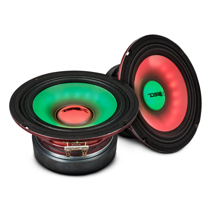 DS18 6.5" Full-Range Loudspeaker with RGB LED Bullet 225 Watts Rms Neodymium Magnet SKU: PRO-FR6NEORGB