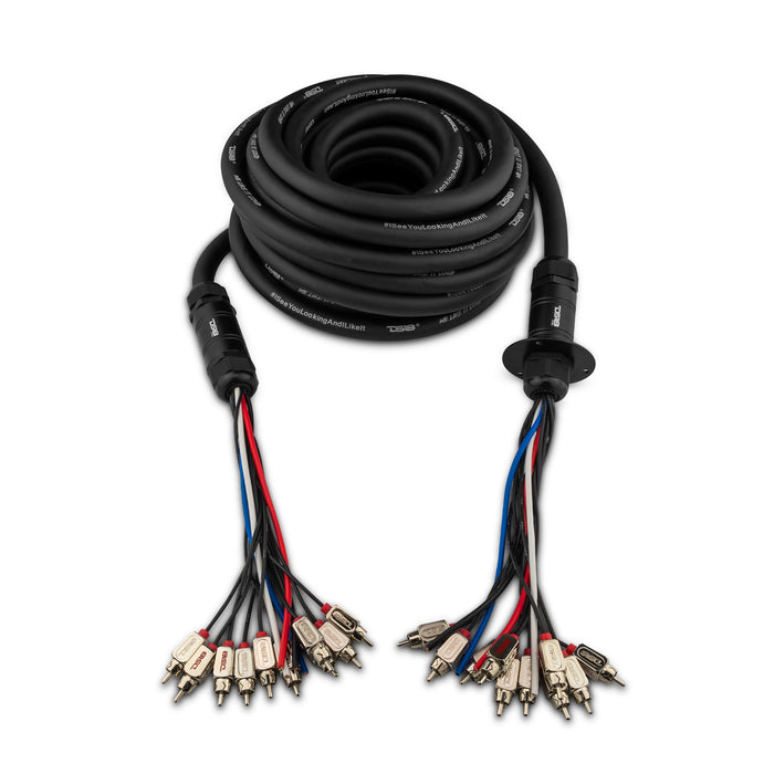 DS18 Snake, Medusa 10 Channel RCA and 4 x 12GA OFC Power Wire 50 Feet SKU: MDSA10/4.50FT