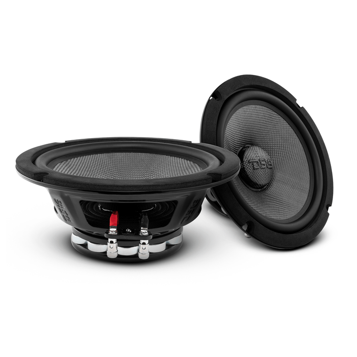 DS18 PRO 8" Neodymium Carbon Fiber Water resistant Cone Mid-Bass Loudspeaker 300 Watts Rms 4-Ohm SKU: PRO-CF8.4NR