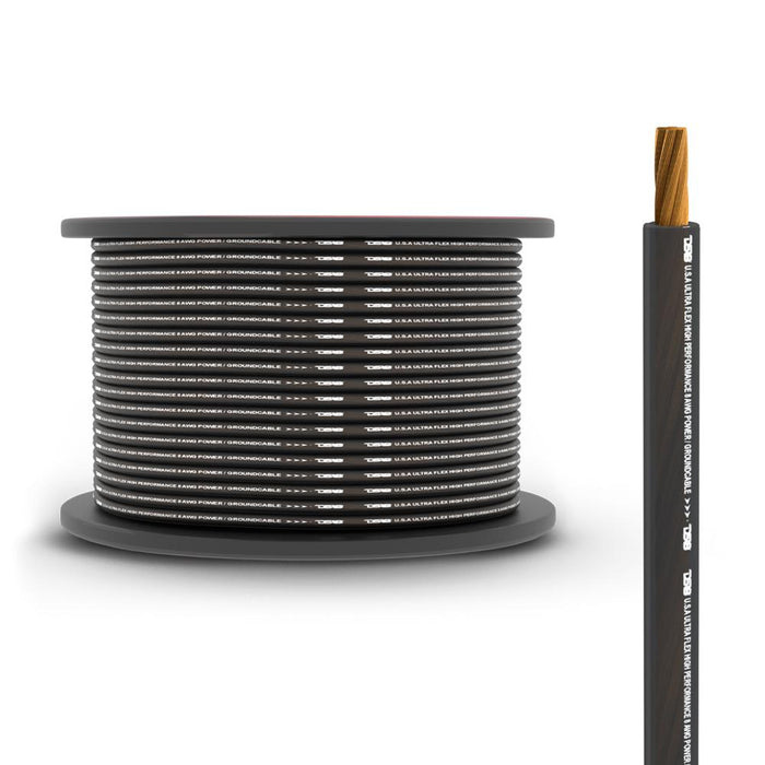 DS18 8-GA CCA Ground, Power Cable, 250 Feet SKU: PW-8GA-250BK