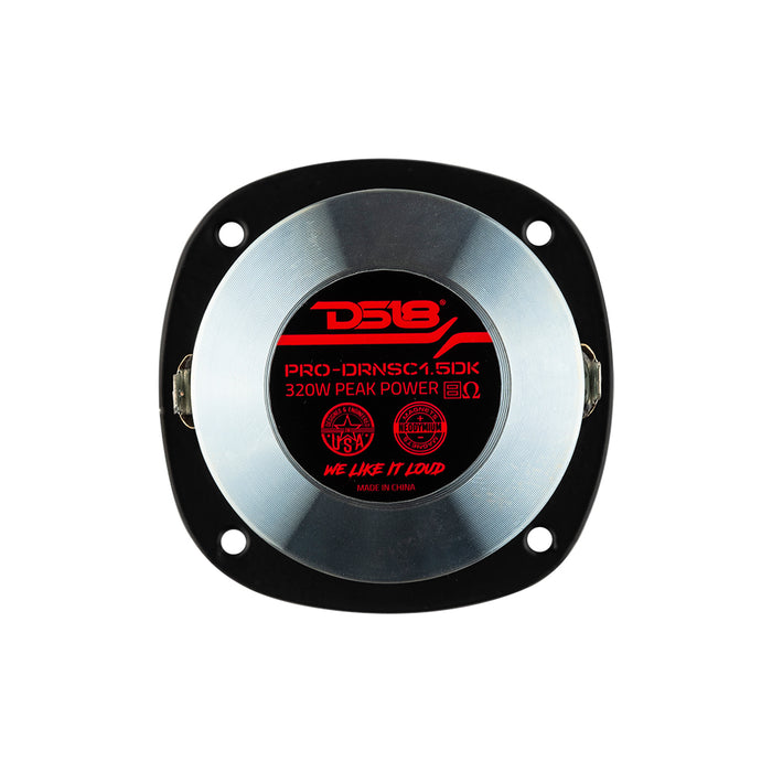 DS18 1" Neodymium Driver And Horn Kit 160 Watts 1.5" Polyimide 8-Ohm Vc SKU: PRO-DRNSC1.5DK