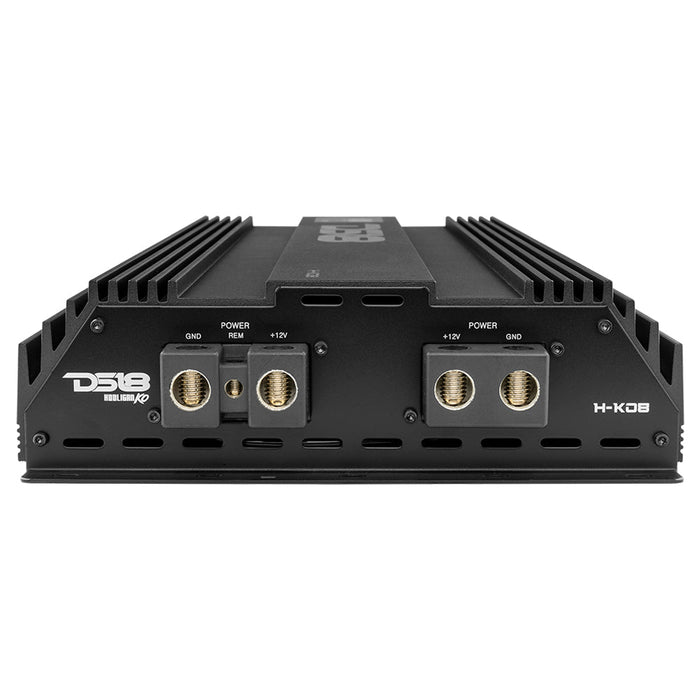 DS18 HOOLIGAN KO 1-Channel Amplifier with Voltmeter 8000 Watts Rms @ 1-Ohm Made In Korea Black SKU: H-KO8