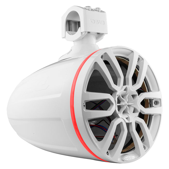 DS18 NXL 8" Marine and Powersports Empty Tower LED RGB Lights - White SKU: NXL-X8TP/WH.NS