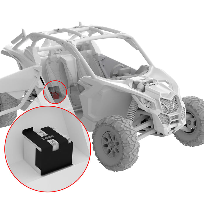 DS18 Can-Am Maverick X3 Second Battery Upgrade Kit - More Battery Reserve Power For Longer Lasting Audio SKU: CA-X3DBATT