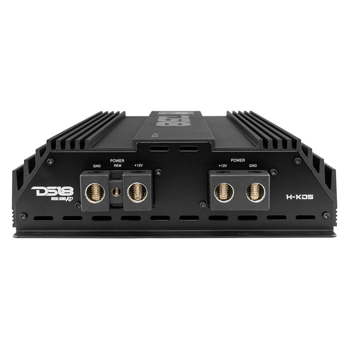 DS18 HOOLIGAN KO 1-Channel Amplifier with Voltmeter 5000 Watts Rms @ 1-Ohm Made In Korea Black SKU: H-KO5