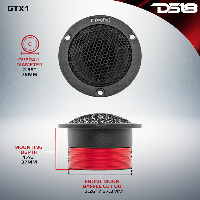 DS18 3" Die Cast Compression Neodymium Super Bullet Tweeter 120 Watts 1" Titanium 4-Ohm Vc SKU: GTX1