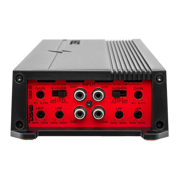 DS18 GEN-X Full-Range Class D 4-Channel Amplifier 4 x 300 Watts Rms @ 4-ohm SKU: G3600.4D