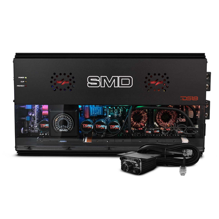 DS18 SMD Monoblock Amplifier with VM-1 Voltmeter and Digital LED Lights 5000W RMS at 1-ohm - Steve Meade Designs SKU: SMD-5000.1D