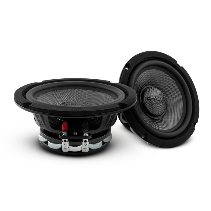 DS18 PRO 6.5" Neodymium Carbon Fiber Water resistant Cone Mid-Bass Loudspeaker 250 Watts Rms 4-Ohm SKU: PRO-CF6.4NR