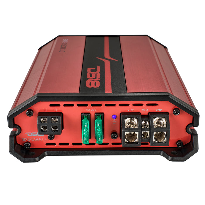 DS18 SXE Class D Monoblock Car Amplifier 1 x 500 Watts RMS @ 1 Ohm 1500 Watts SKU: SXE-1500.1D/RD