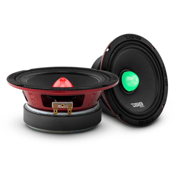 DS18 PRO-X 6.5" Mid-Range Loudspeaker with RGB Light Bullet 250 Watts Rms 4-Ohm SKU: PRO-X6.4BMRGB