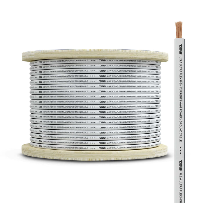 DS18 8-GA Marine Grade Tinned 100% Copper OFC Ground Wire -100 Feet SKU: MOFC8GA100G