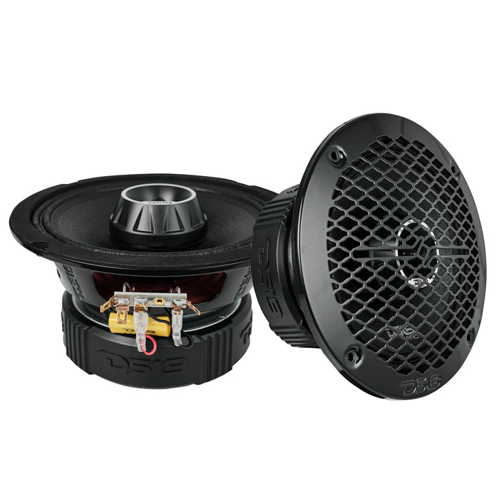 DS18 PRO-ZT 6.5" Coaxial Mid-Range Loudspeaker with Water Resistant Cone Built-in Bullet Tweeter and Grill 225 Watts Rms 4-Ohm SKU: PRO-ZT6