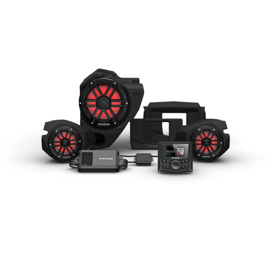 Rockford Fosgate RZR14-STG3 Pmx-2, 800w, Color Optix Front Speakers & Color Optix Sub Kit Compatible With Select RZR Models