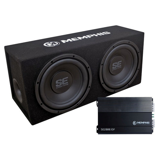 Memphis SE210 Memphis Audio SE210 Dual 10" Loaded SE Enclosure With SE2000.1DF 500 Watt Amplifier