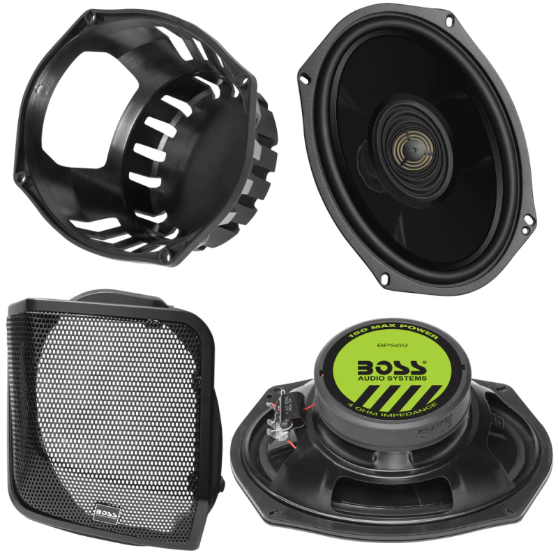 BOSS Audio Systems Harley Davidson 6 x 9 Inch Saddlebag Speaker Kit - View 1